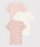 Juego de 3 camisetas de manga corta de algodón con nubes para niña variante 1