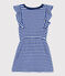 Vestido de rizo sin mangas a rayas para niña azul SURF/ AVALANCHE