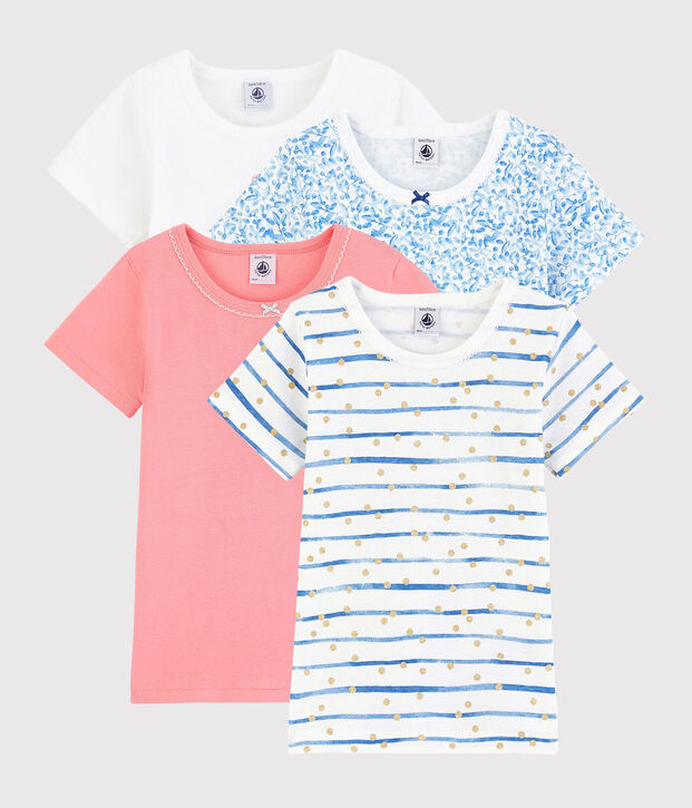 Bolsita sorpresa de 4 camisetas de manga corta para ni&ntilde; multicolor