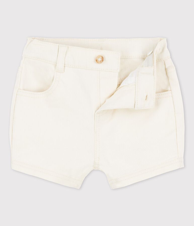 Shorts de tejido vaquero de beb&eacute; crudo