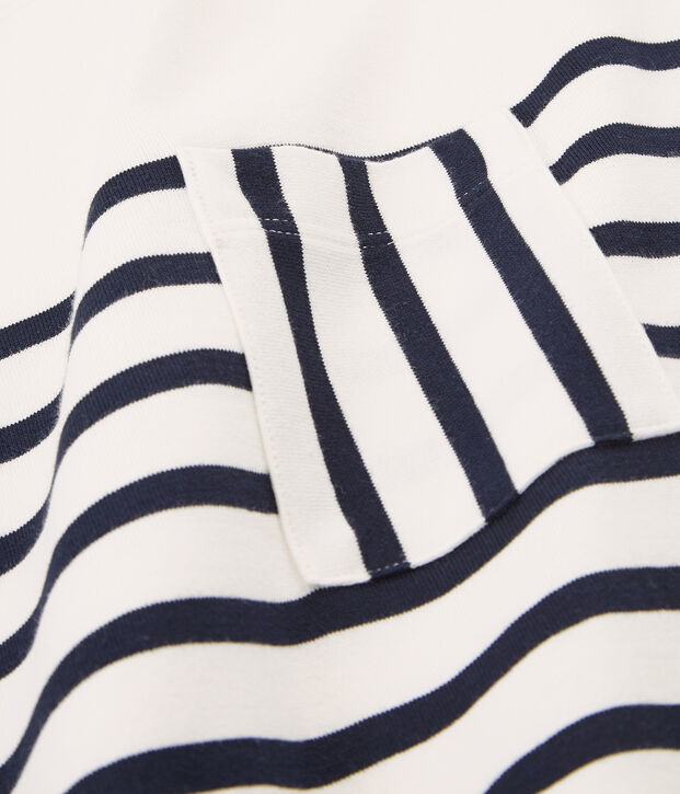 Vestido manga corta para mujer blanco/azul