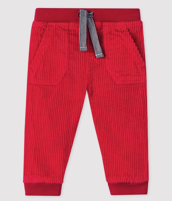 Pantalón de terciopelo para bebé niño rojo TERKUIT
