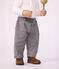 Pantal&oacute;n liso de franela para beb&eacute; gris