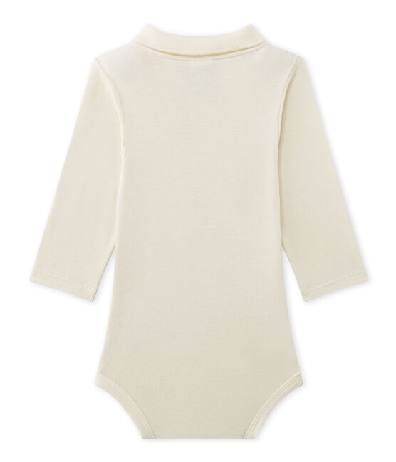 Body bebé de niño con cuello beige COQUILLE