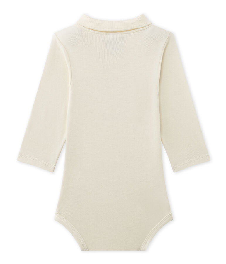 Body beb&eacute; de ni&ntilde;o con cuello beige COQUILLE