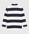Polo de manga larga para niño azul SMOKING/blanco MARSHMALLOW