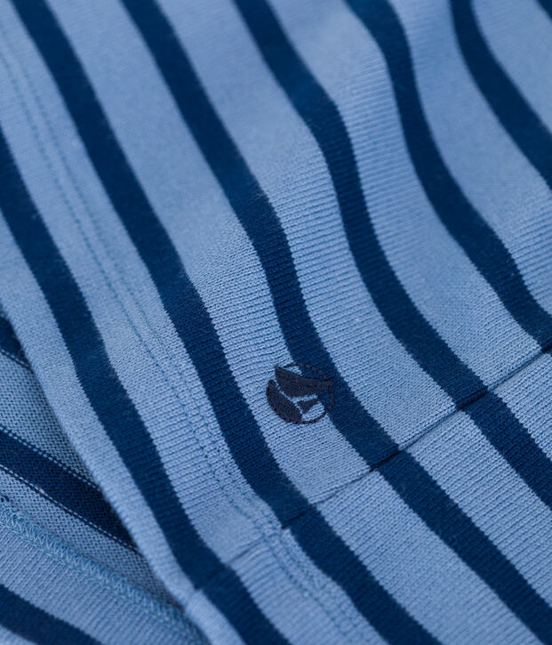 Marinera de algod&oacute;n con botones para mujer azul/azul