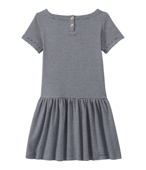 Vestido milrayas para ni&ntilde;a azul/blanco