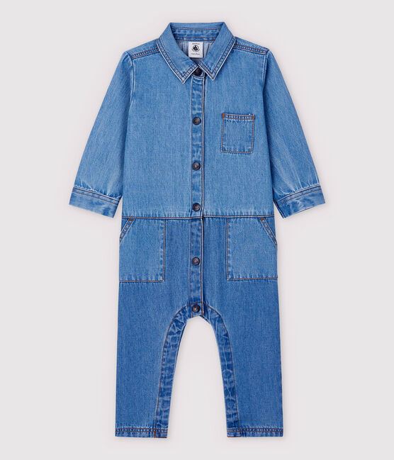Mono largo vaquero claro de bebé niño azul DENIM CLAIR
