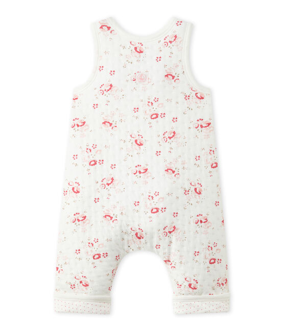 Peto en túbico acolchado para bebé niña blanco LAIT/blanco MULTICO
