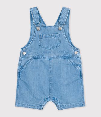 Peto corto de tejido denim ligero para beb&eacute;