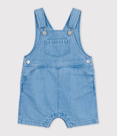 Peto corto de tejido denim ligero para beb&eacute;
