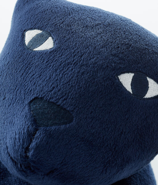 Cojín de pantera de terciopelo azul MEDIEVAL