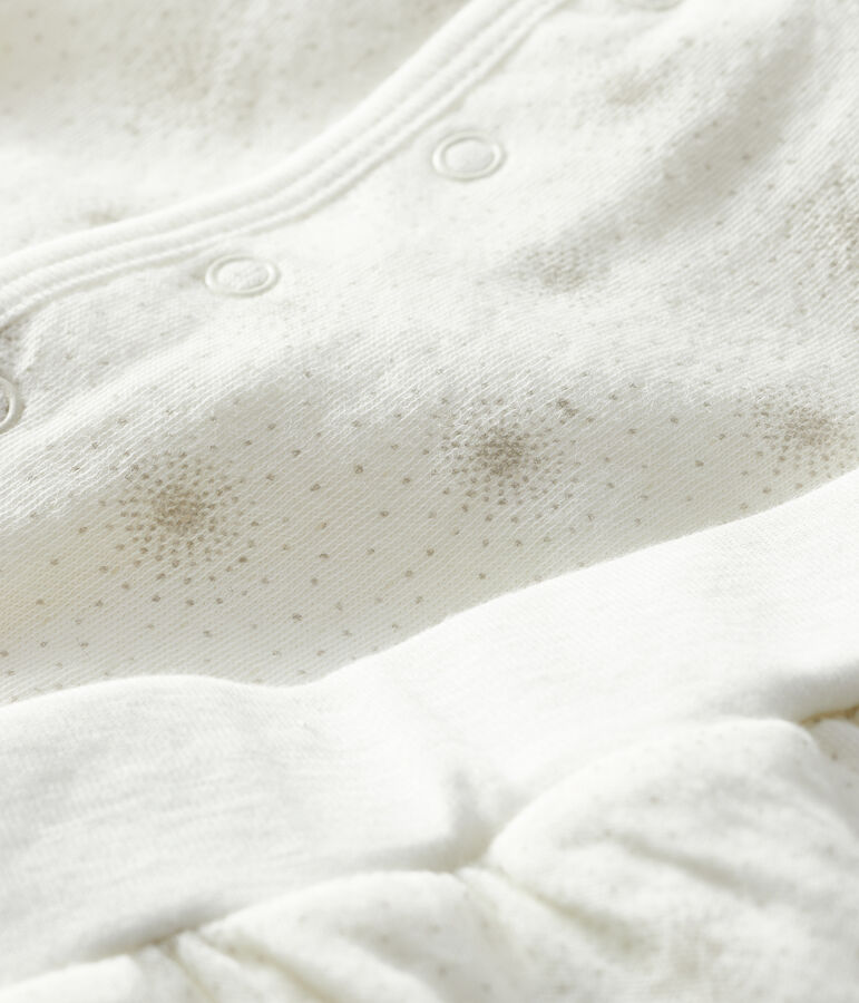 Conjunto de dos piezas para beb&eacute; de t&uacute;bico blanco/gris