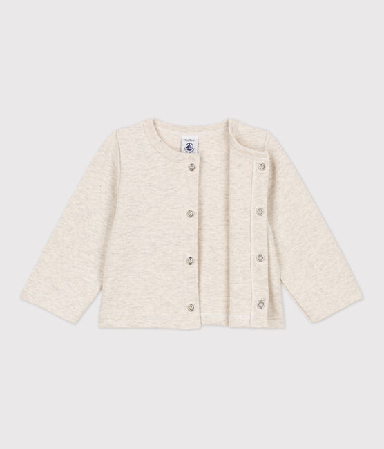 Cárdigan liso de punto grueso para bebé beige MONTELIMAR CHINE