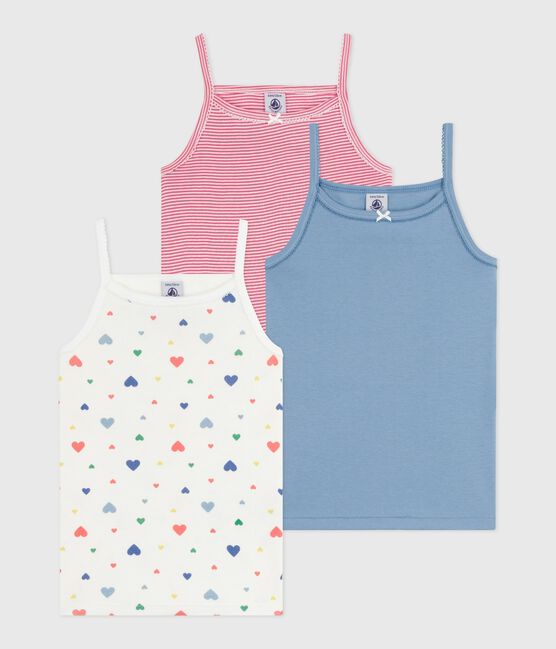 Juego de camisetas de tirantes infantiles de algodón con estampado de corazones variante 1