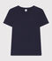 Camiseta L'ICONIQUE con cuello redondo de algodón de mujer azul SMOKING