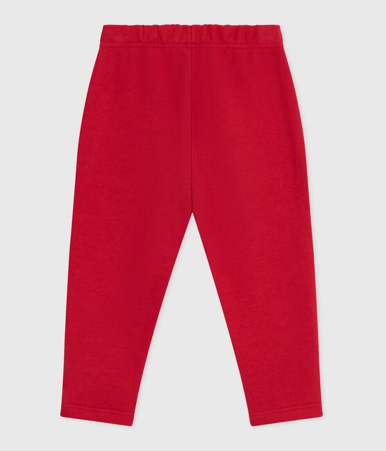 Pantalón liso de algodón para bebé rojo POMPEI