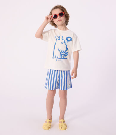 Camiseta infantil de manga corta de algod&oacute;n