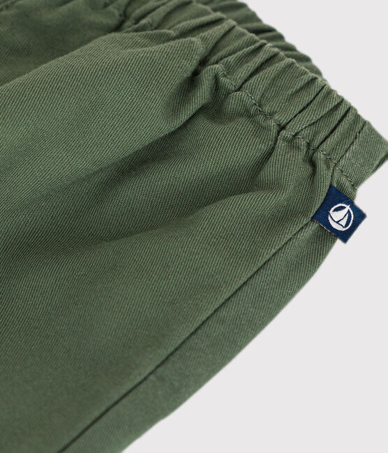 Pantalón de algodón/lino de bebé verde CROCO