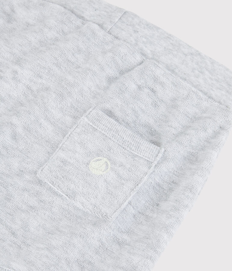 Pantal&oacute;n corto de rizo de esponja de beb&eacute; ni&ntilde;o gris