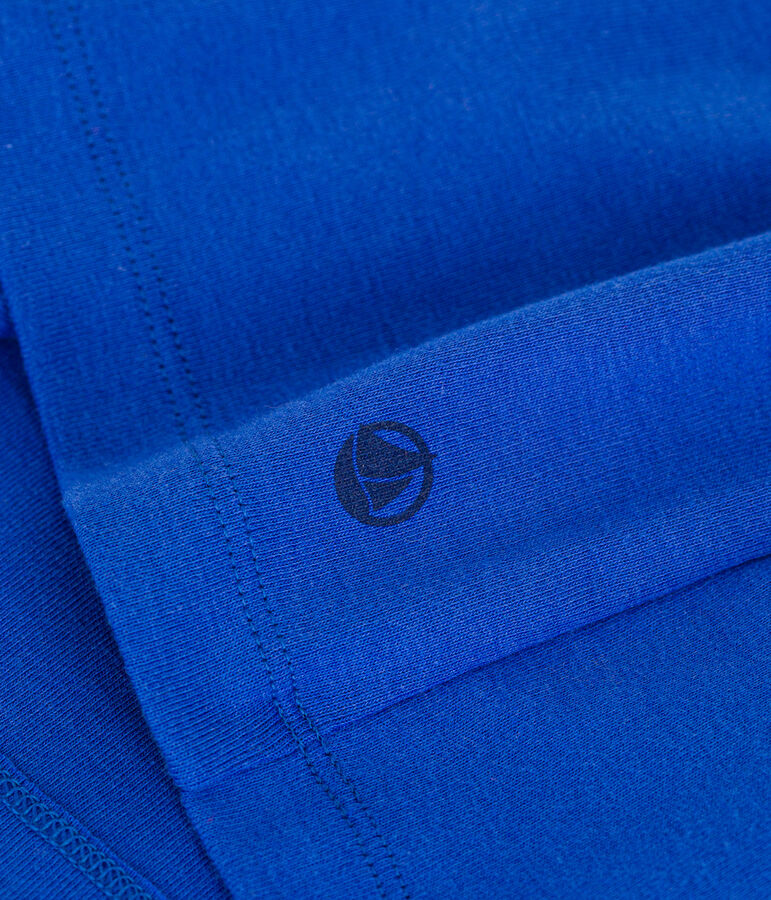 Vestido de algod&oacute;n de manga corta para ni&ntilde;a azul