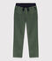 Pantalón recto de terciopelo medio de niña / niño verde VALLEE