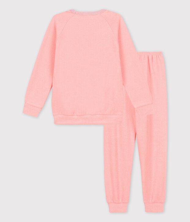 Pijama de rizo afelpado rosa