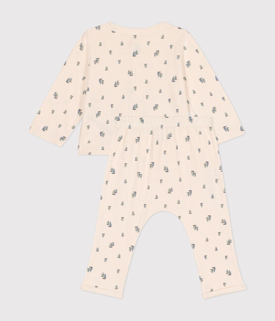 Conjunto de 2 piezas de túbico para bebé blanco AVALANCHE/ MULTICO