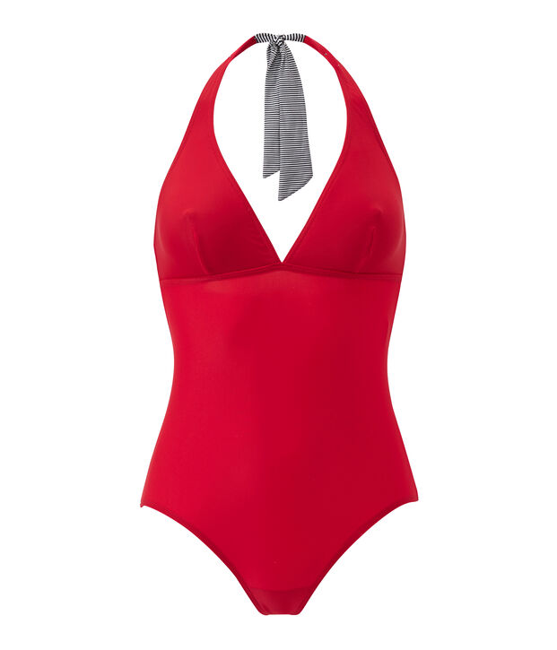 Ba&ntilde;ador de 1 pieza para mujer rojo