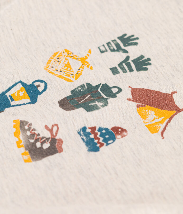 Camiseta de manga corta de jersey de beb&eacute; beige