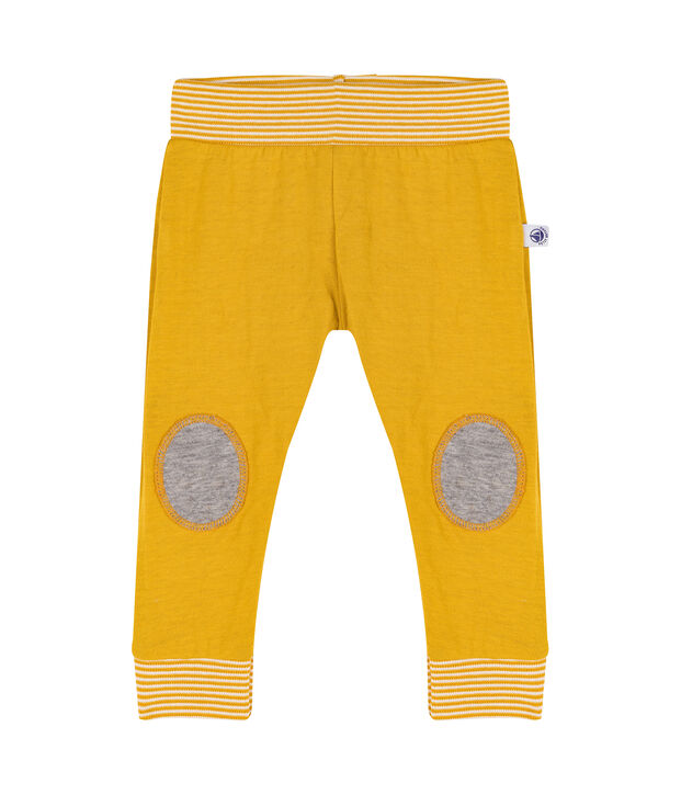 Pantal&oacute;n de tela t&uacute;bica para beb&eacute; amarillo