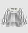 Blusa de manga larga para bebé niña blanco MARSHMALLOW/azul SMOKING