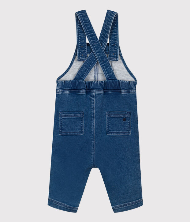 Peto largo de tejido denim para beb&eacute; azul