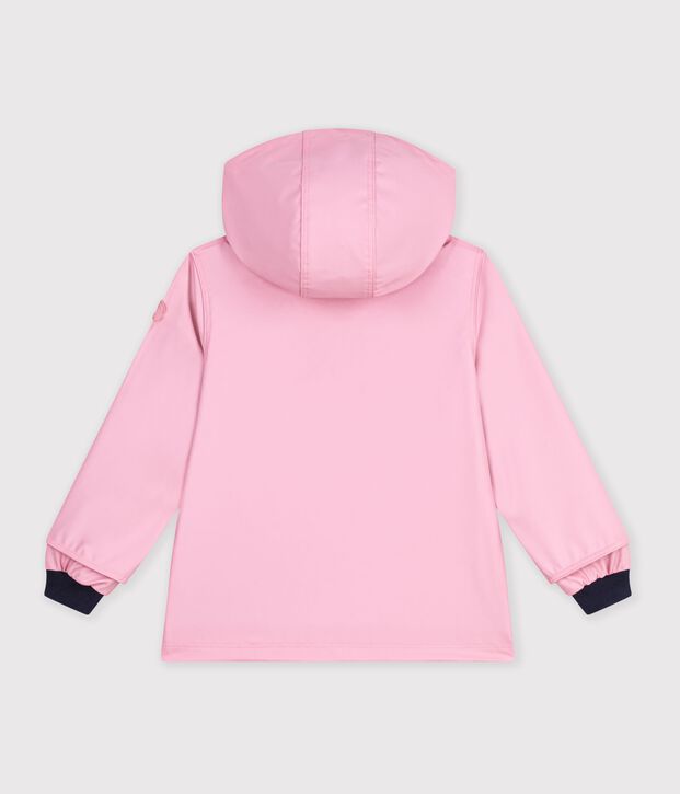 Chubasquero ic&oacute;nico liso infantil rosa
