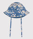 Gorro de popelina con flores de bebé niña