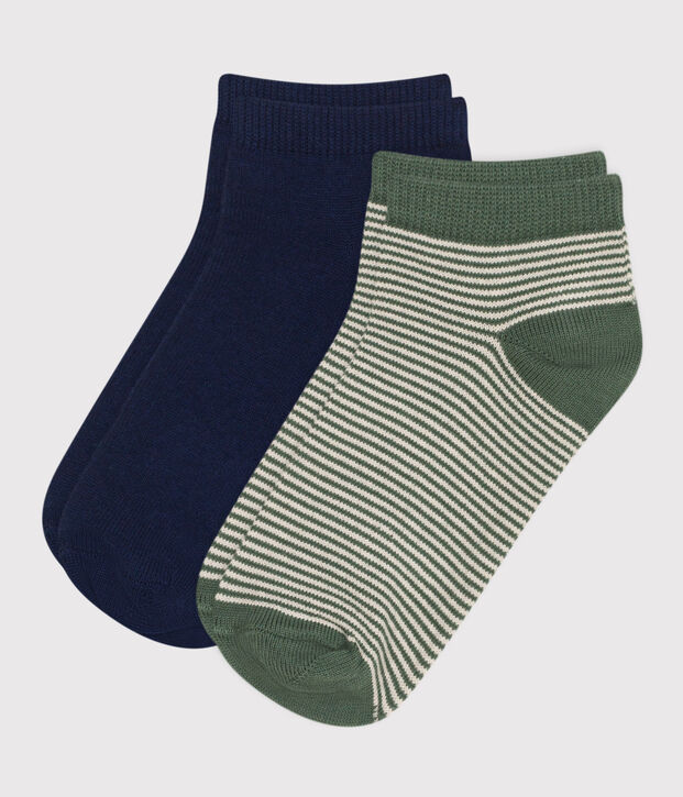 2 pares de calcetines infantiles de algod&oacute;n milrayas multicolor