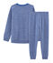Pijama de rizo picado para niño muy cálido azul MAJOR/gris SUBWAY
