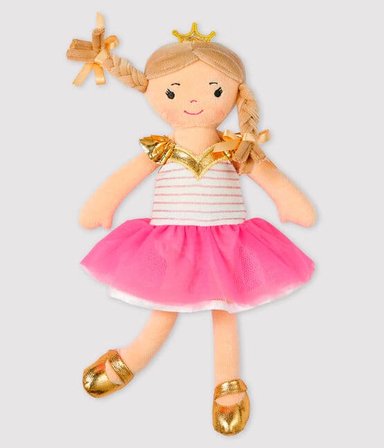Muñeca bailarina para niña pequeña rosa FLEUR/blanco MULTICO