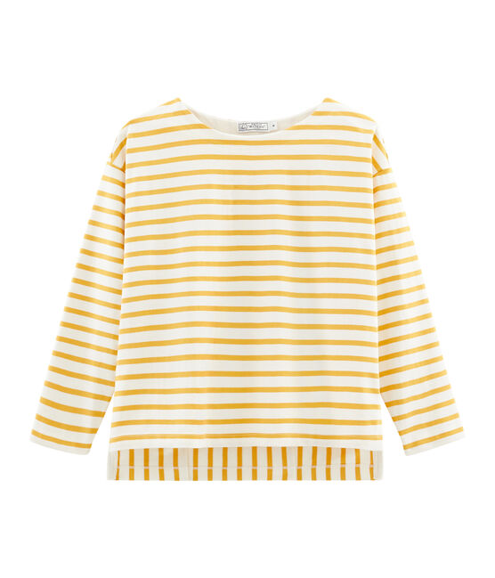Marinera gráfica para mujer beige COQUILLE/amarillo BOUDOR