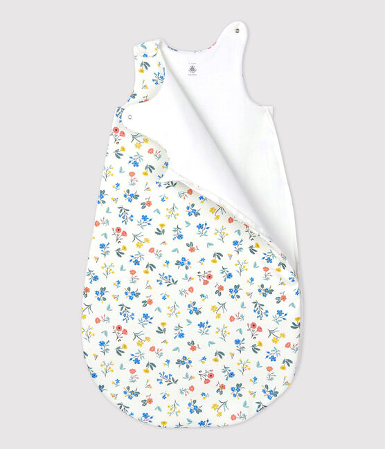 Saco de dormir de algodón de bebé blanco MARSHMALLOW/blanco MULTICO