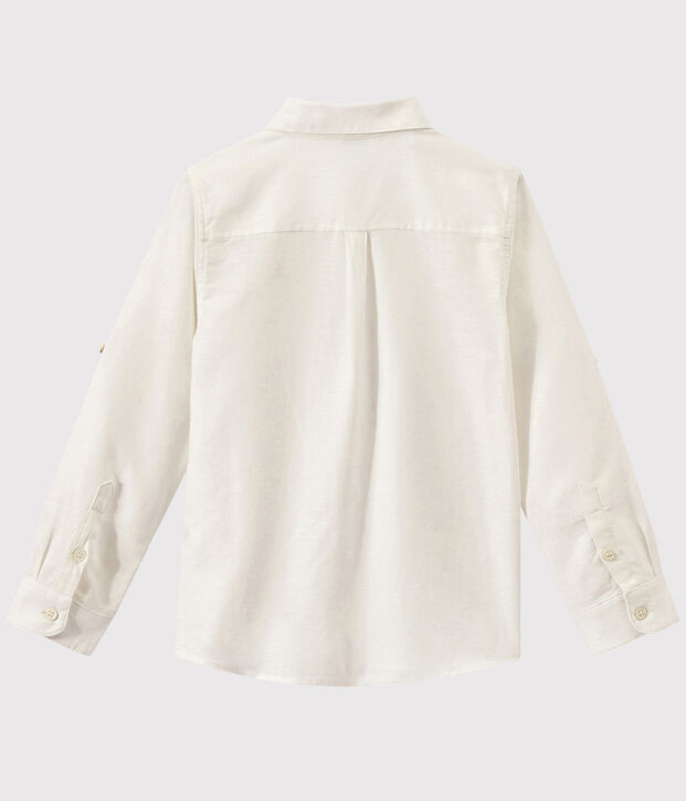 Camisa Oxford de ni&ntilde;o blanco