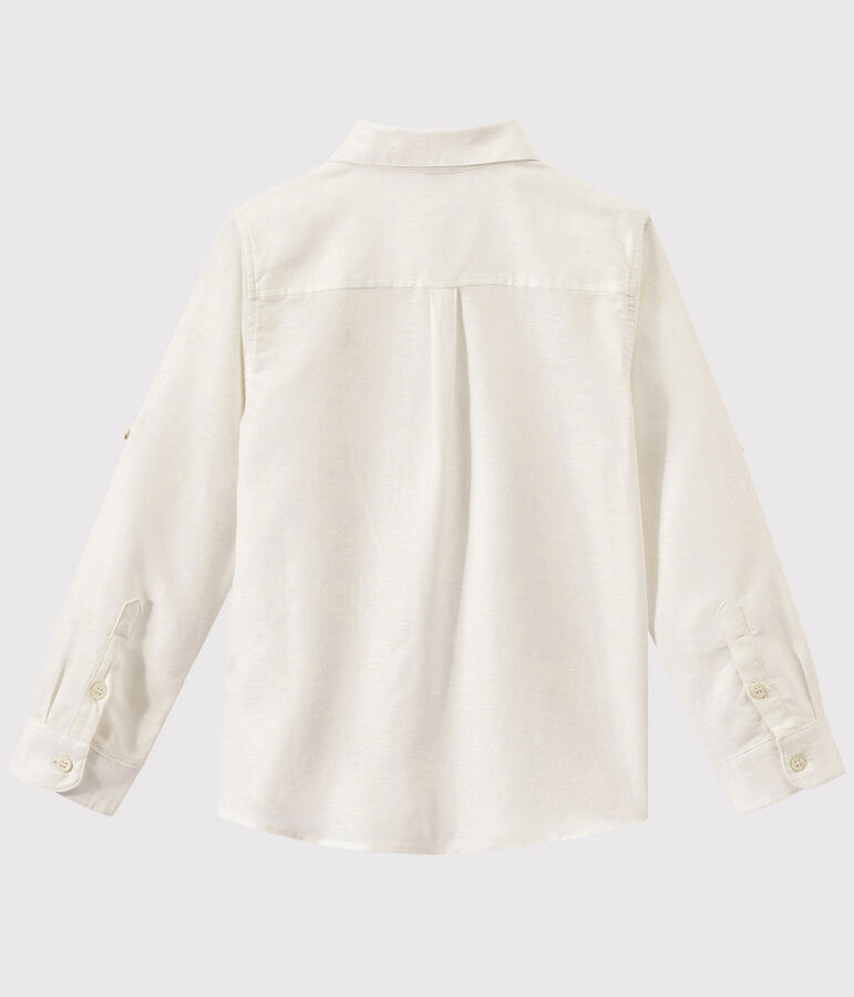 Camisa Oxford de ni&ntilde;o blanco