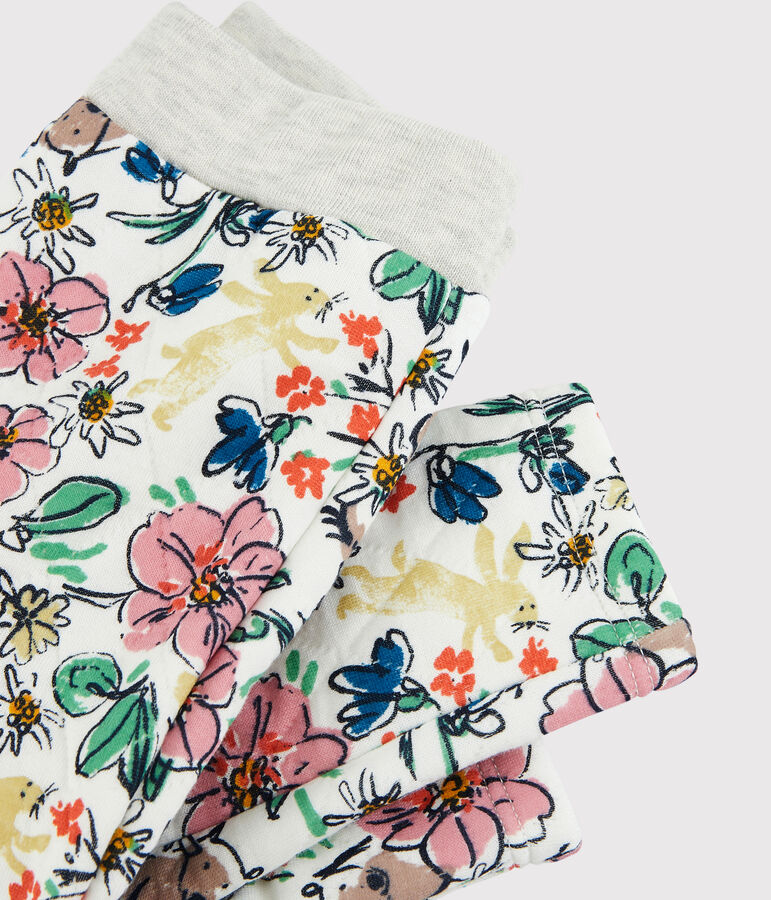 Pantal&oacute;n acolchado de beb&eacute;. blanco/multicolor