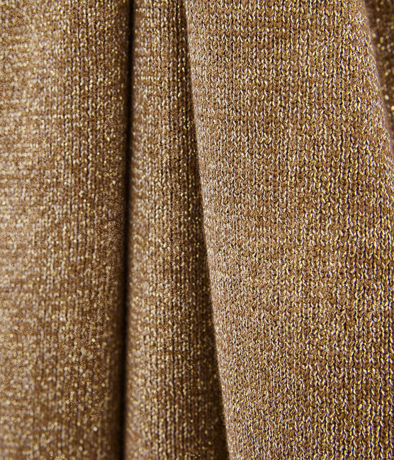 Bufanda dorada para mujer marron BRINDILLE/amarillo DORE