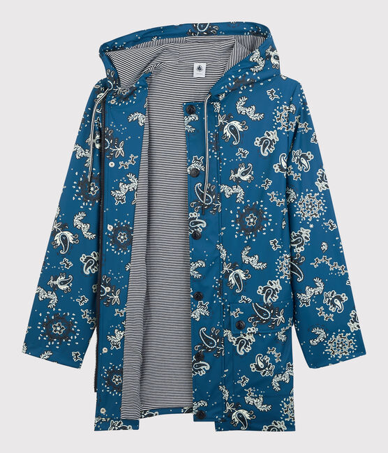 Chubasquero icónico de material reciclado y algodón ORGÁNICO azul BRASIER