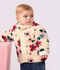 Abrigo enguatado de borreguito con estampado de flores para beb&eacute; crudo/multicolor