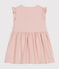 Vestido sin mangas de algodón façonné para bebé rosa SALINE