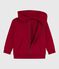 Sudadera infantil de algodón liso con cremallera AMARANTE