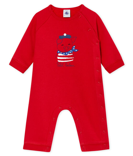 Buzo de bebé de felpa unisex rojo TERKUIT